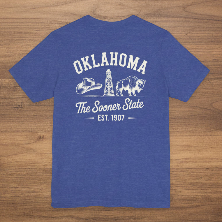 Oklahoma 'The Sooner State' Front & Back Graphic Tee