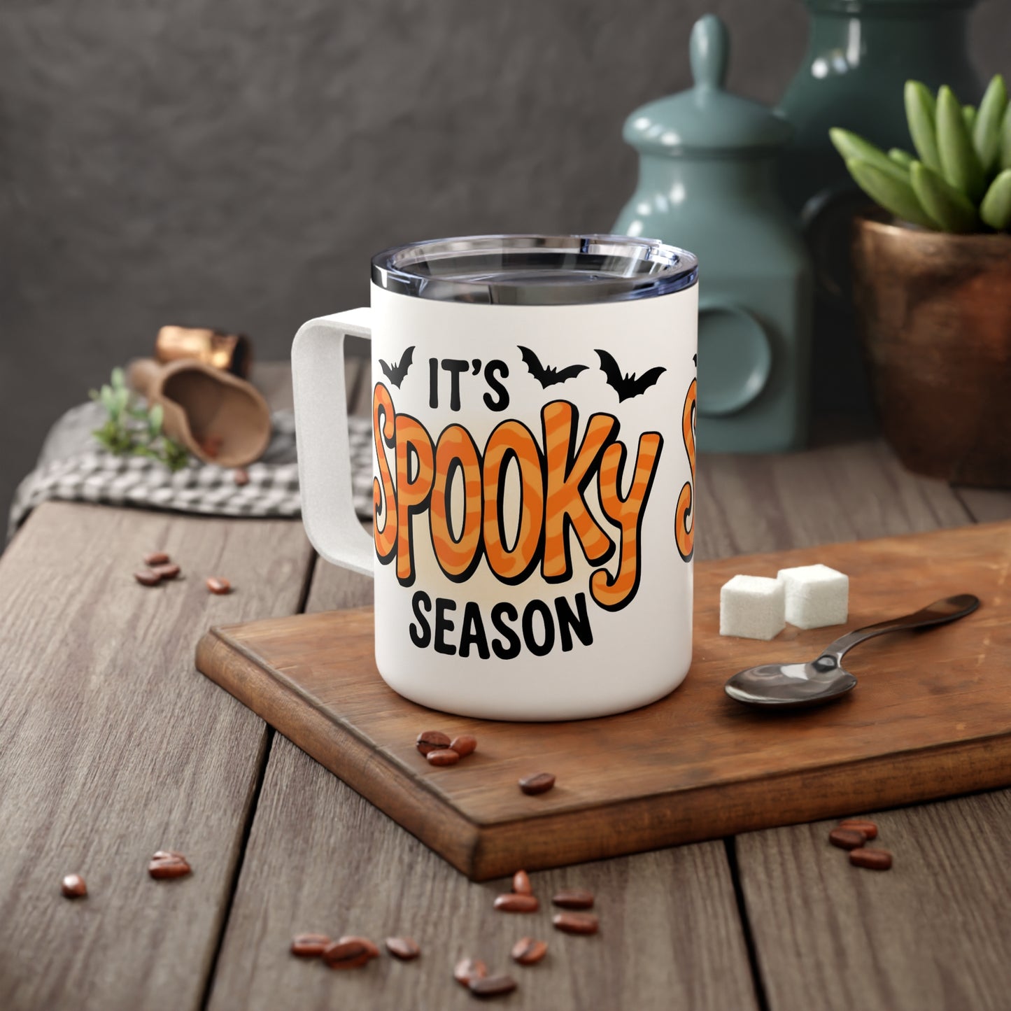 It’s Spooky Season 10oz Insulated Coffee Mug | Halloween Bat Design