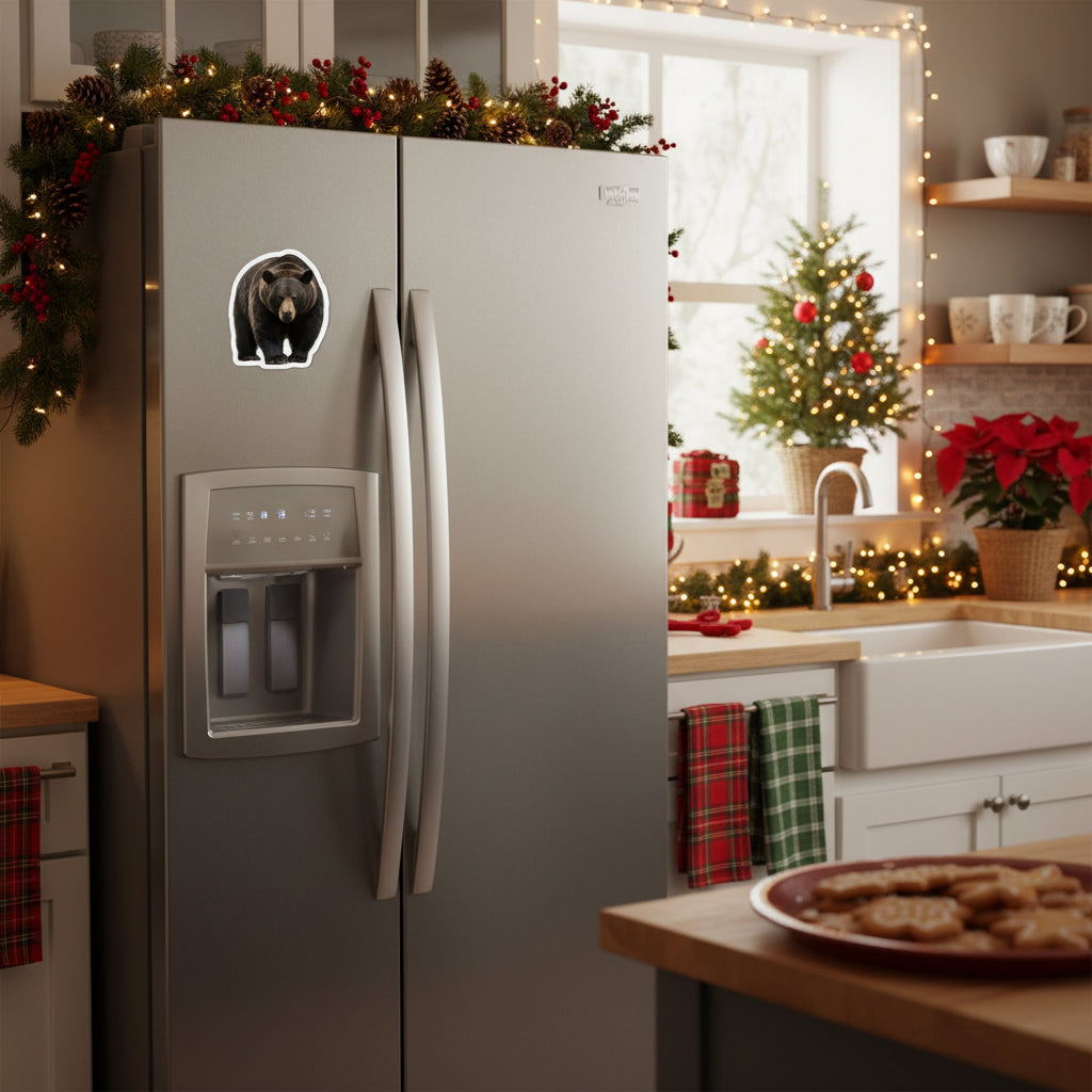 Black Bear Fridge Magnet