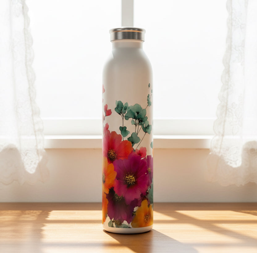 Wildflower 20oz Slim Water Bottle