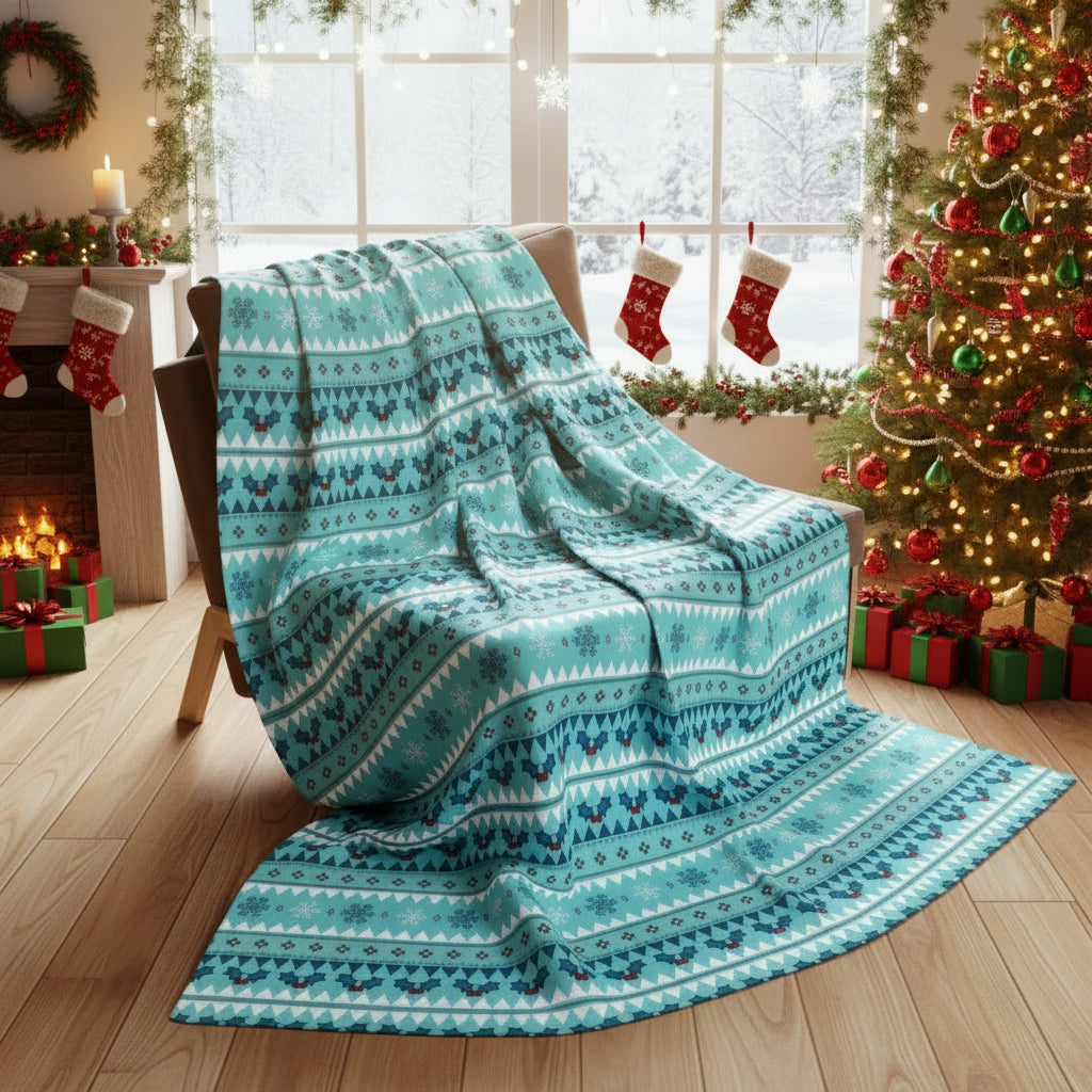 Arctic Snowfall Fleece Blanket