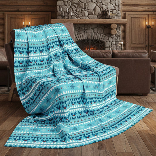 Arctic Snowfall Fleece Blanket
