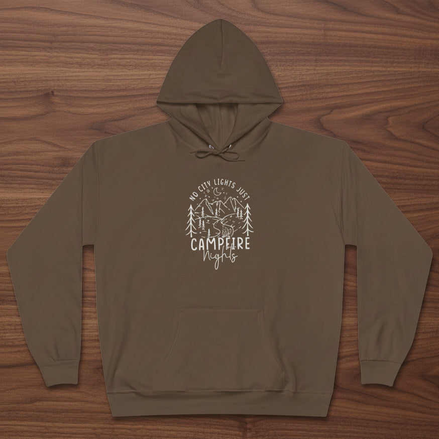 No City Lights Just Campfire Nights Hoodie