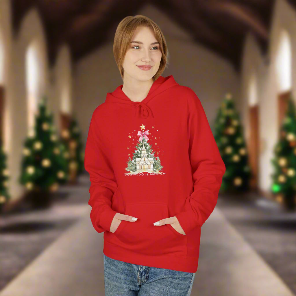 Oh Come Let Us Adore Him Adult Hoodie