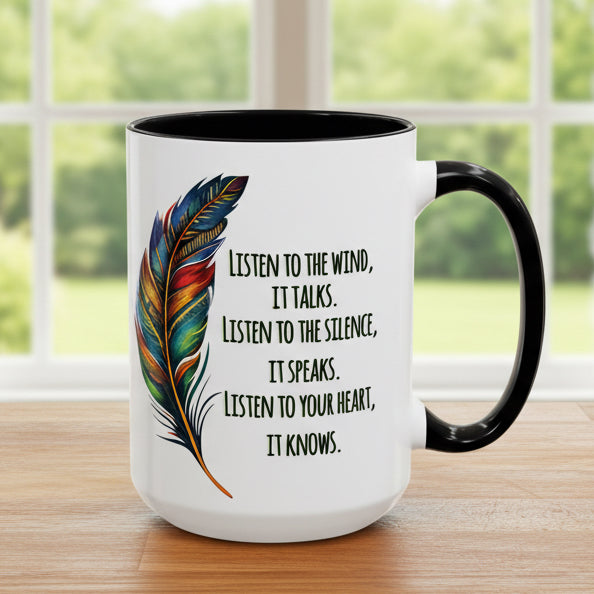 Listen to the Wind 15oz Accent Mug