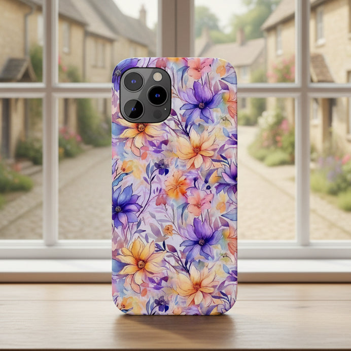 Floral Watercolor Slim Phone Case
