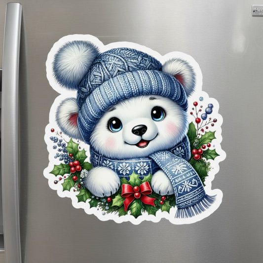 Winter Bear Fridge Magnet