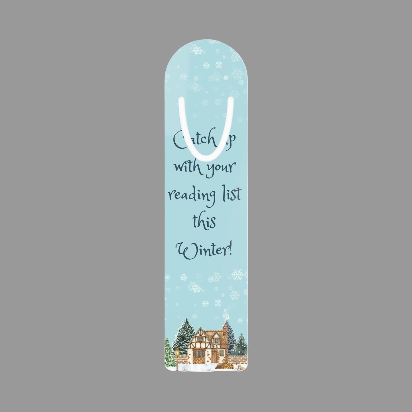 Winter Reading Metal Bookmark