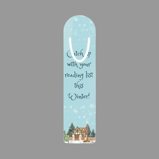 Winter Reading Metal Bookmark