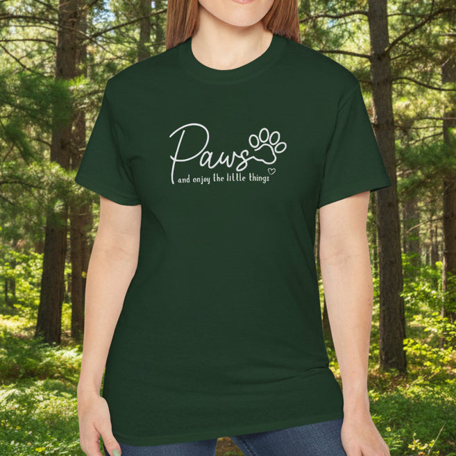 Paws And Enjoy The Little Things T‑Shirt