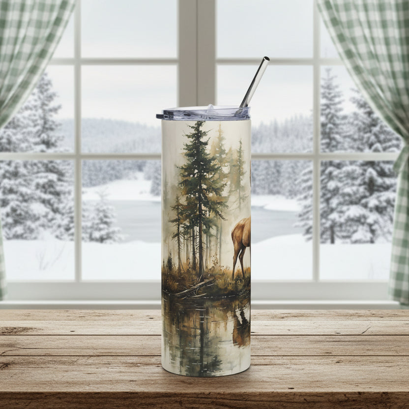 20oz Stainless Steel Deer Travel Mug