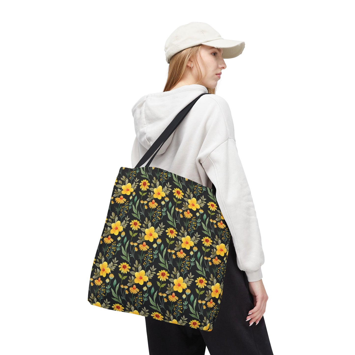 Floral Yellow Tote Bag