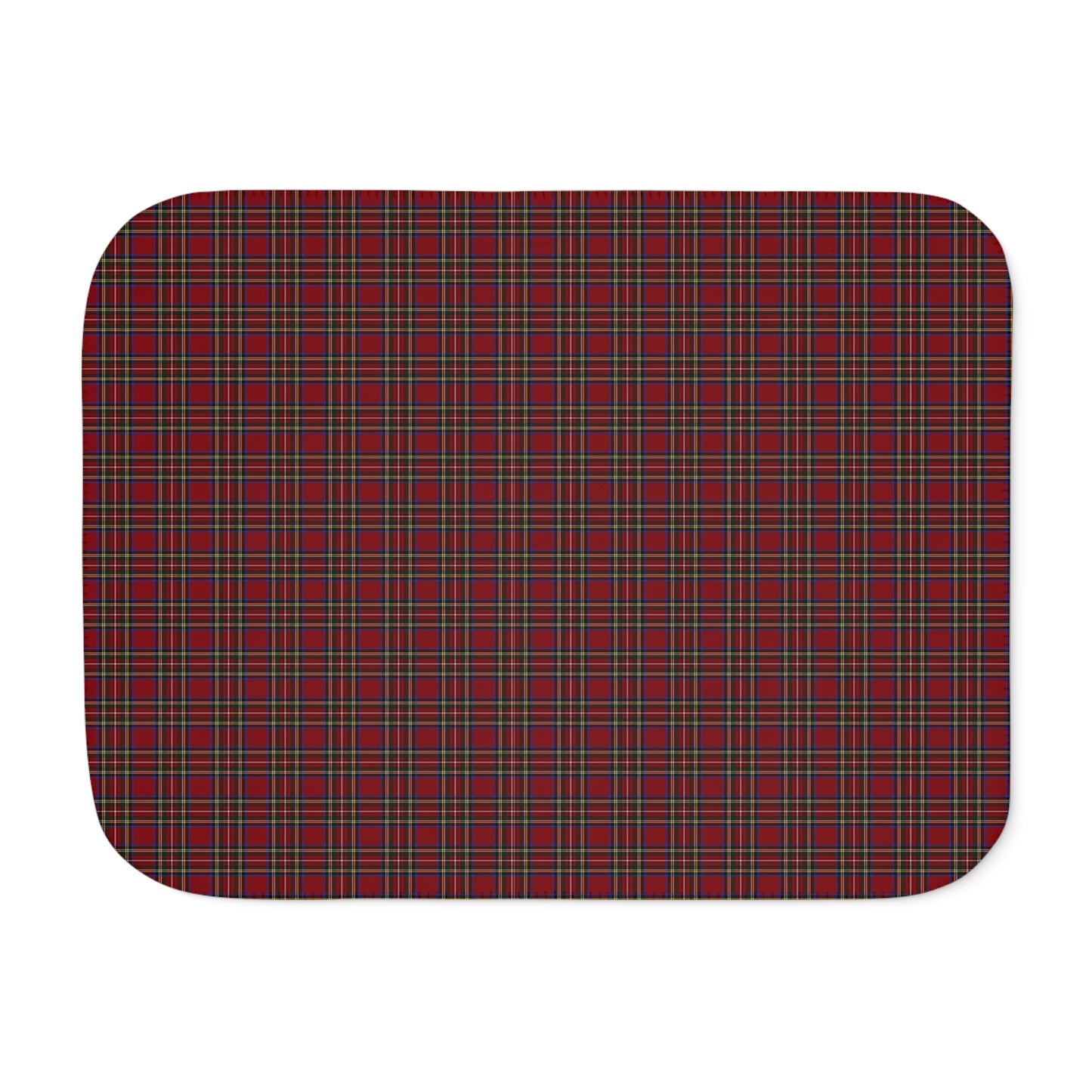 Christmas Eve Plaid Sherpa Blanket (beige reverse)