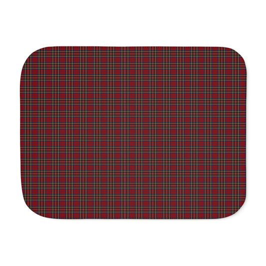Christmas Eve Plaid Sherpa Blanket (beige reverse)