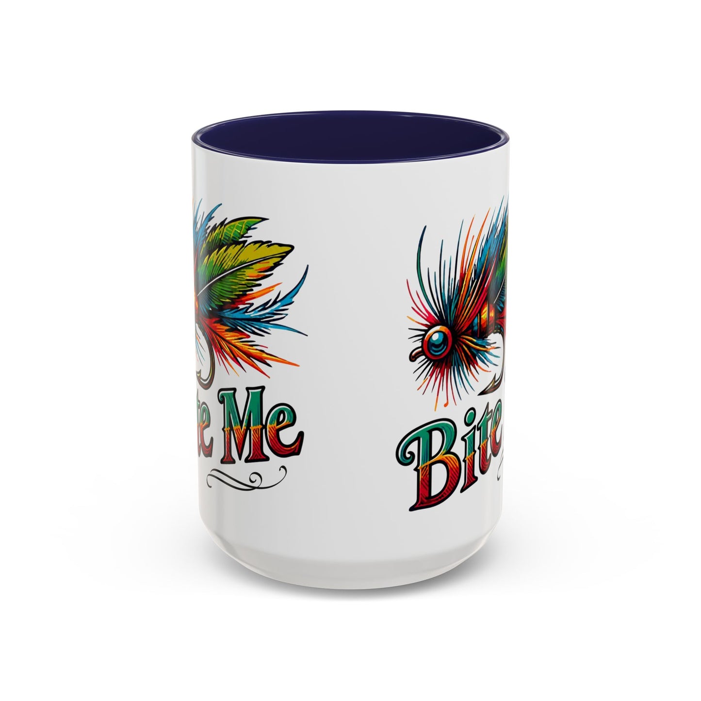 Fishing Lure “Bite Me” 15oz Accent Coffee Mug