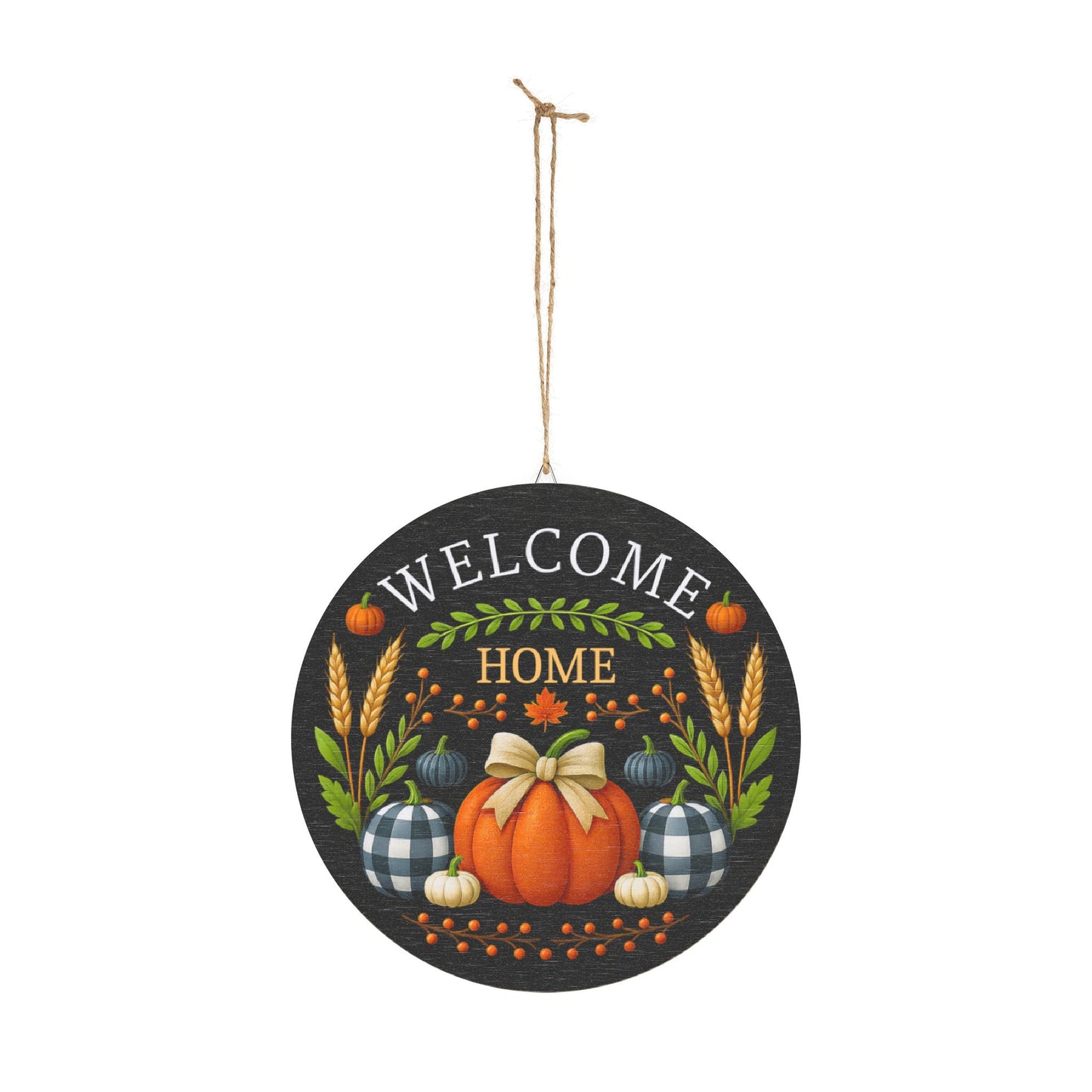 Welcome Home Pumpkin Wood Sign