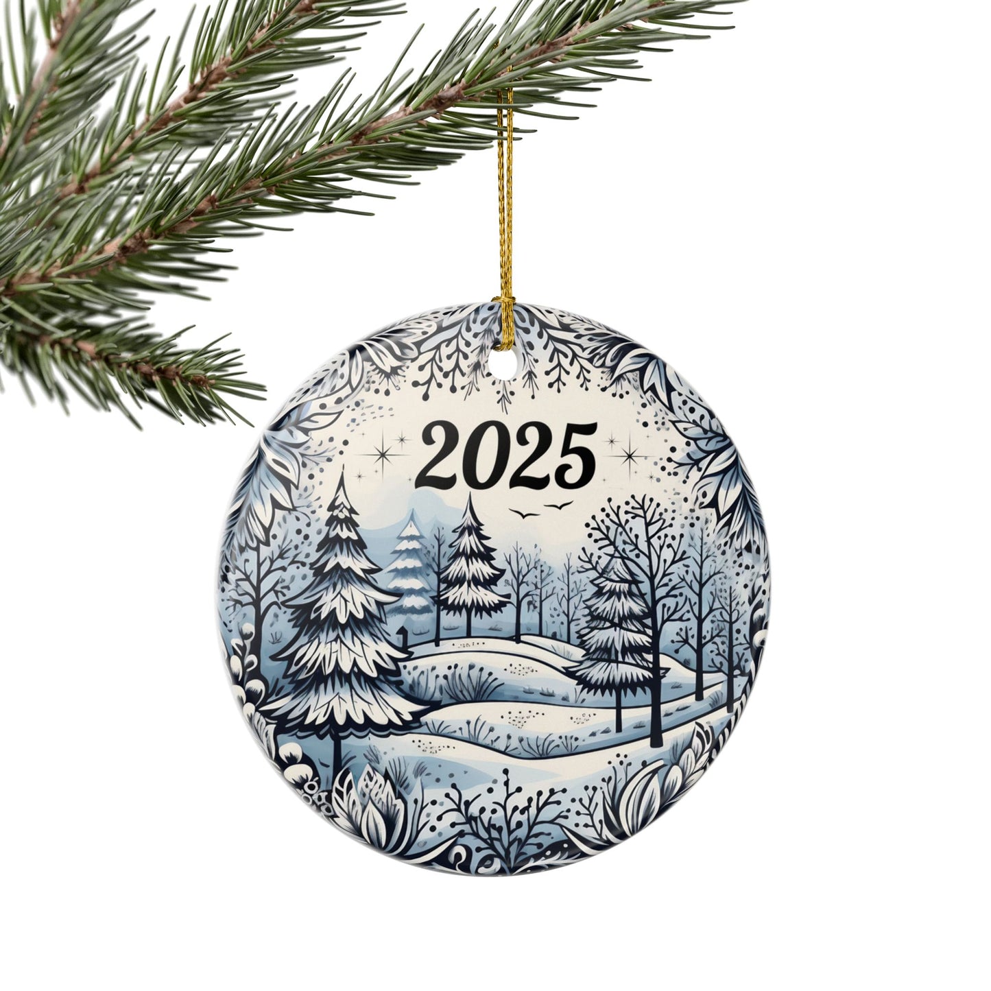 2025 Winter Woodland Ceramic Christmas Ornament