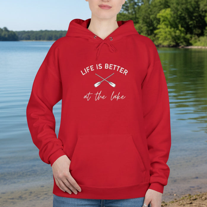 Life Is Better at the Lake Hoodie with paddles