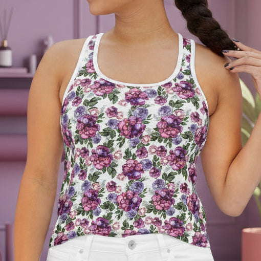 Watercolor Roses Tank Top