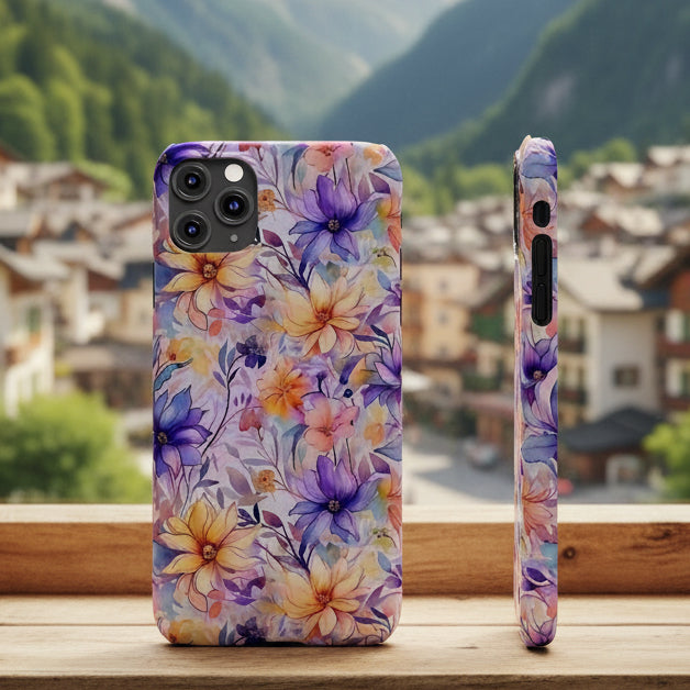 Floral Watercolor Slim Phone Case