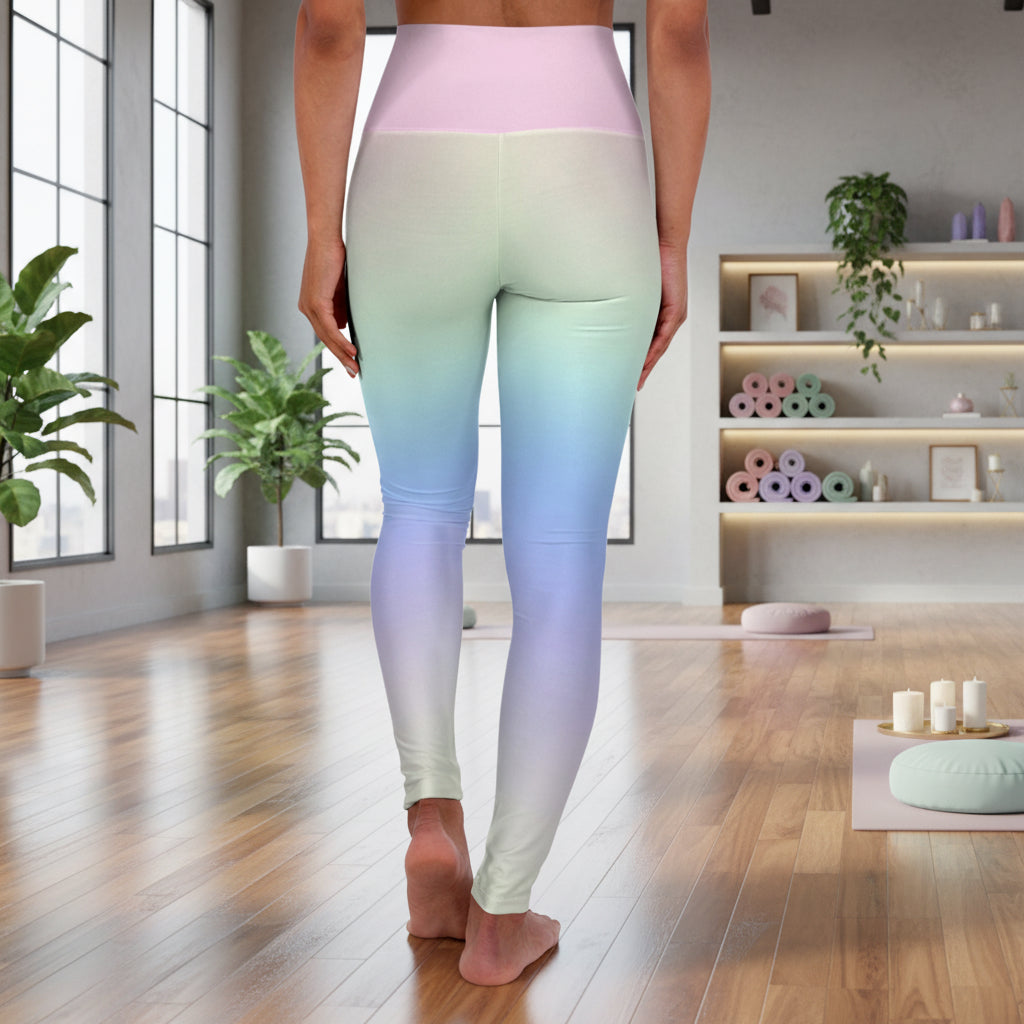 Cotton Candy Ombre High-Waist Yoga Leggings