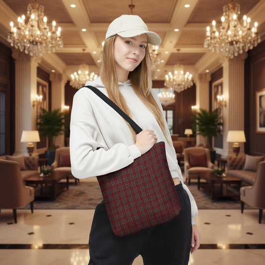 Christmas Eve Plaid Tote Bag