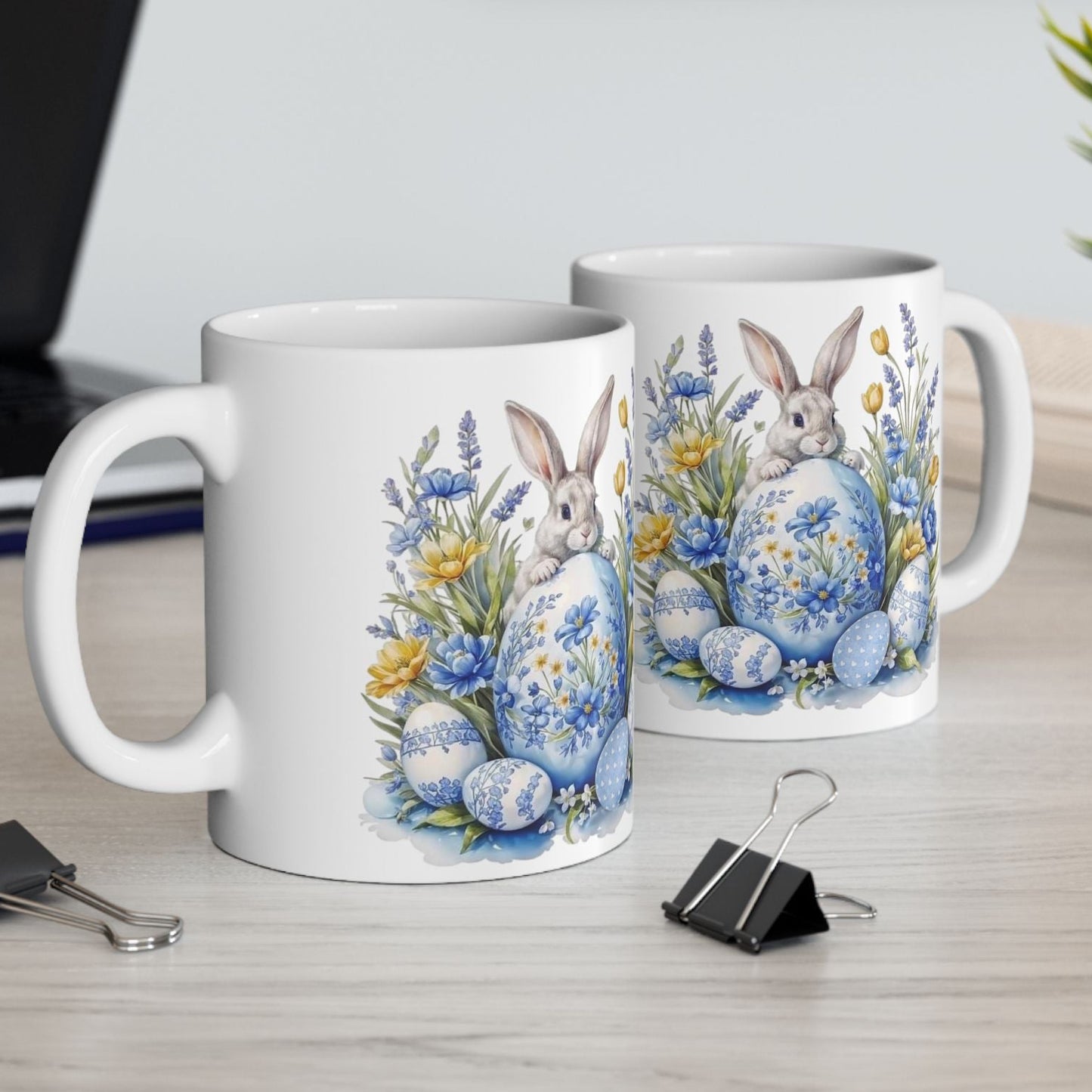 Easter Floral Bunny 11oz Mug
