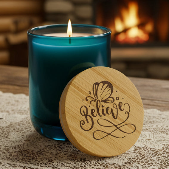 Believe 14oz Engraved Soy Candle | Scented Gift Candle