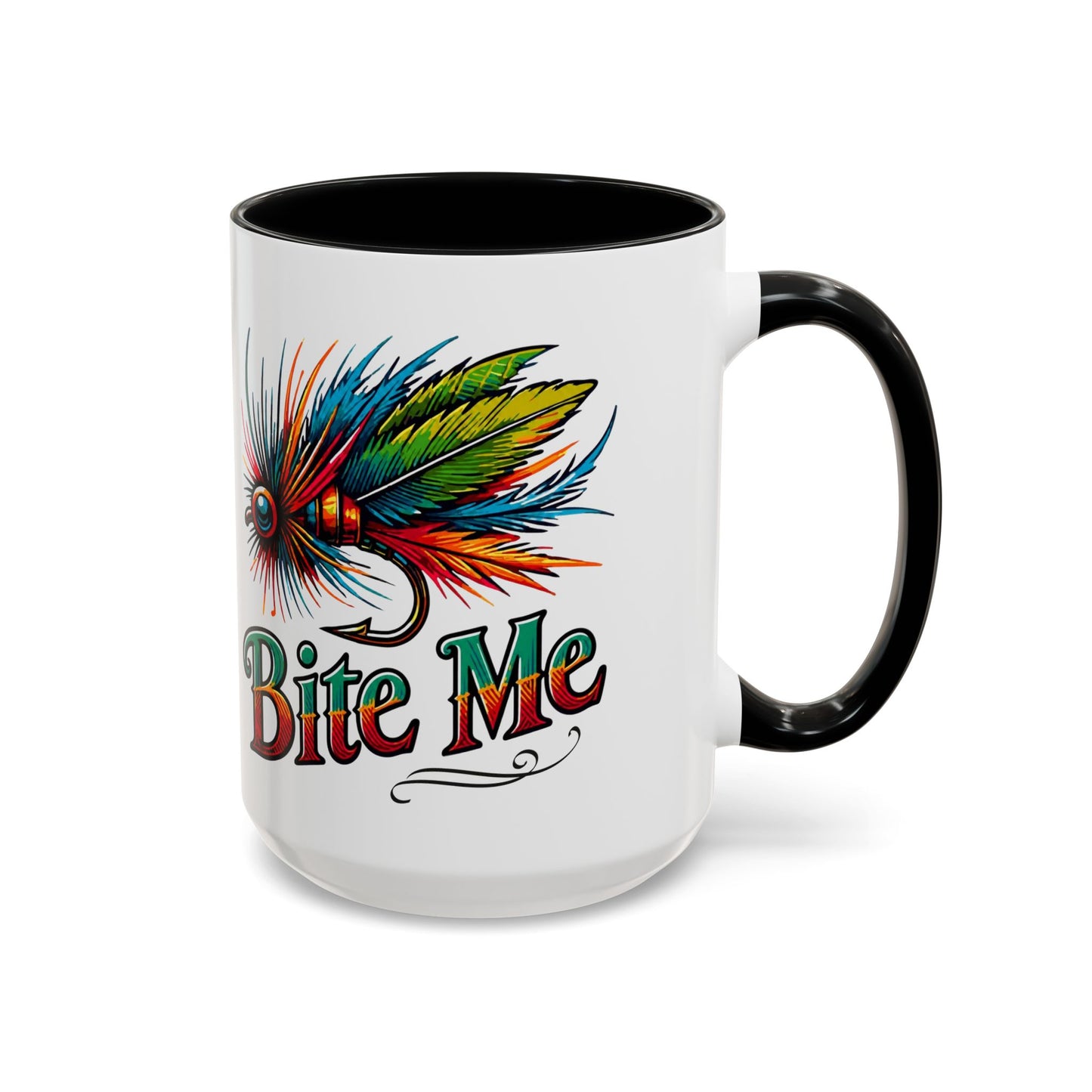 Fishing Lure “Bite Me” 15oz Accent Coffee Mug