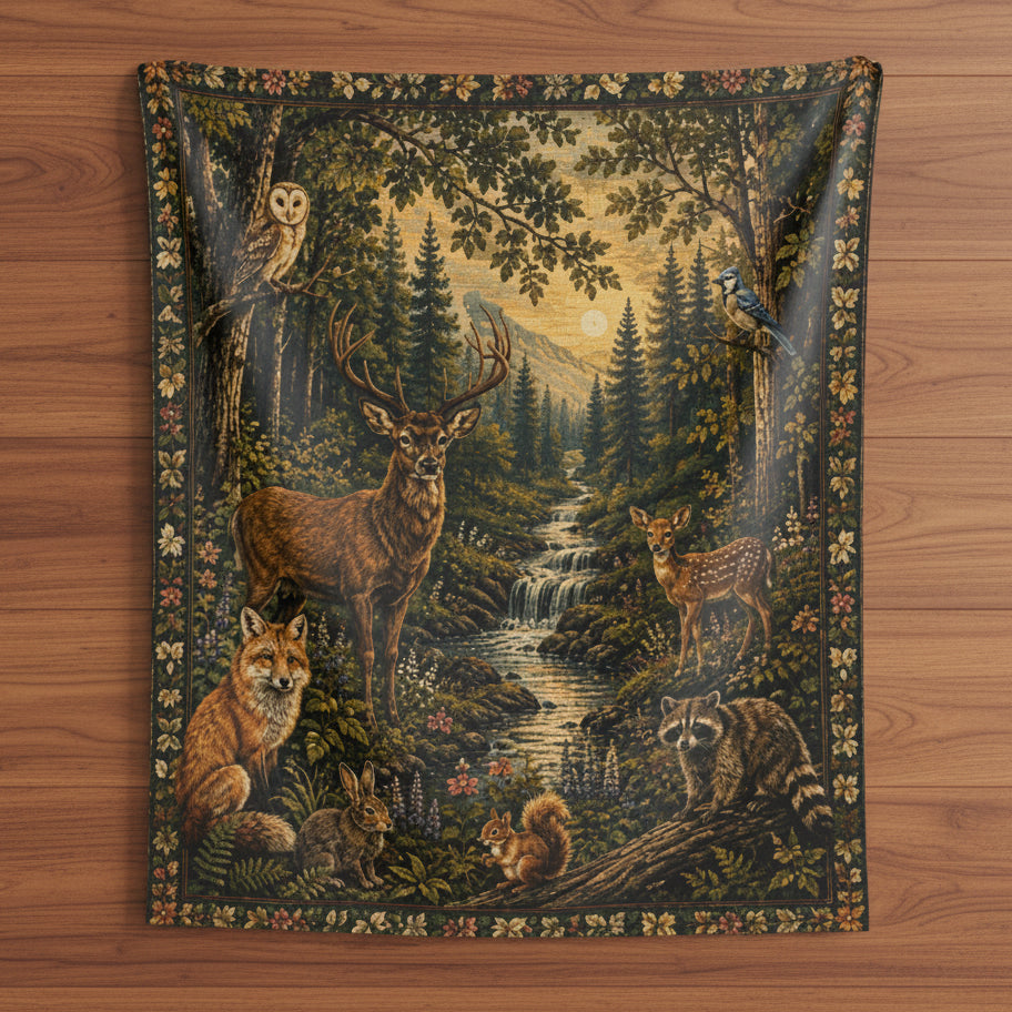 Wildwood Valley Woodland Tapestry