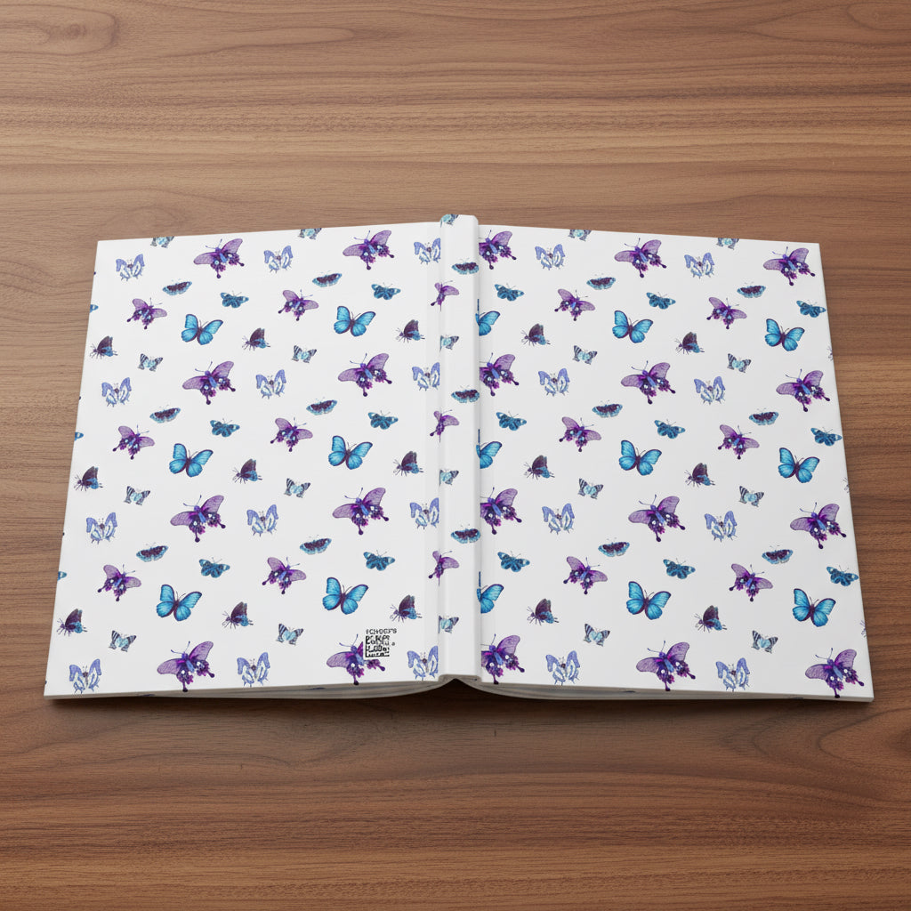 Butterfly Pattern Hardcover Journal