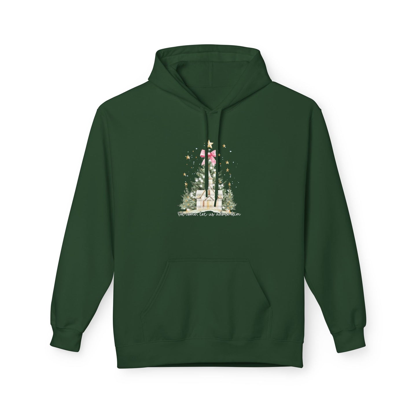 Oh Come Let Us Adore Him Adult Hoodie
