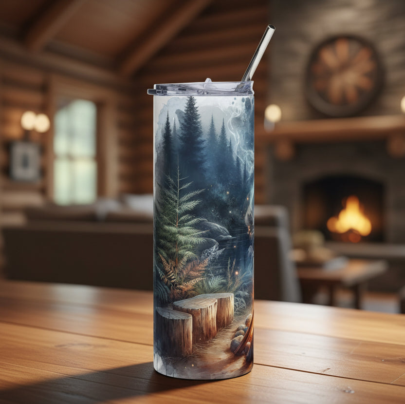 Full Moon Campfire 20oz Stainless Steel Tumbler