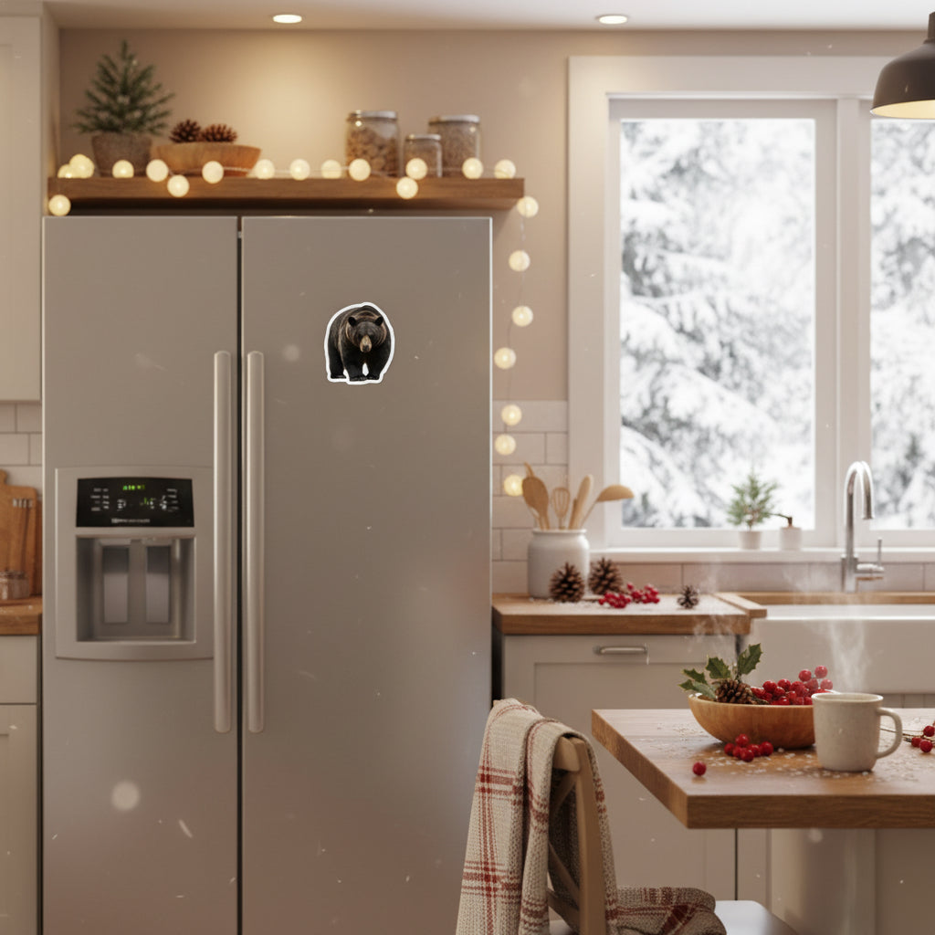 Black Bear Fridge Magnet