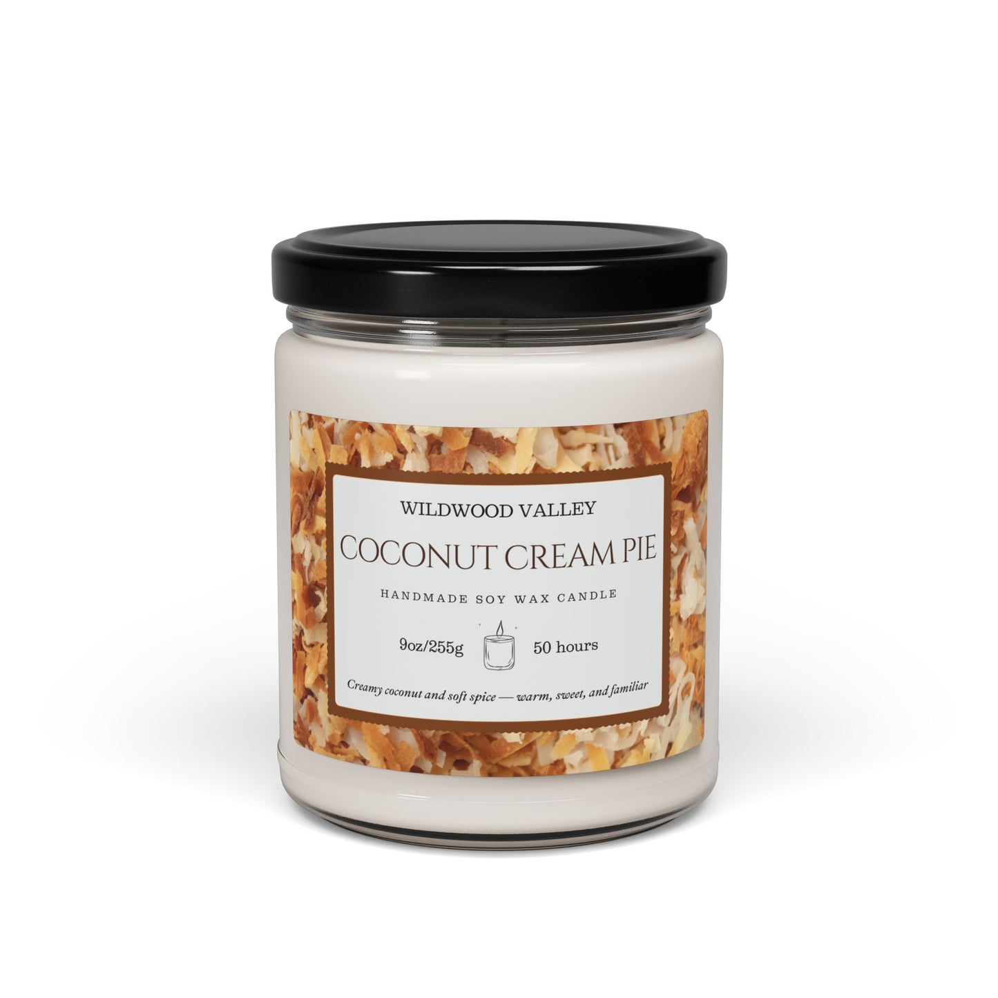 Coconut Cream Pie Scented Soy Candle