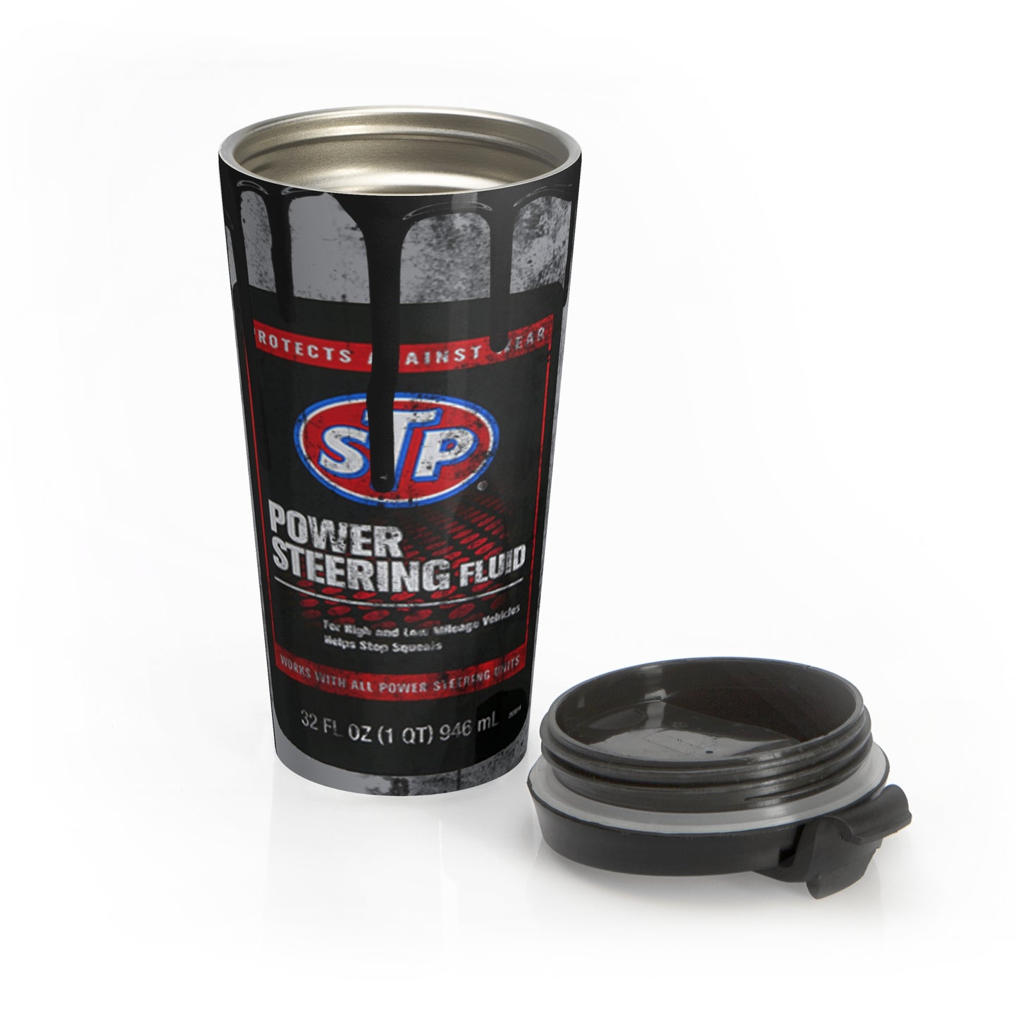 Power Steering Fluid Stainless Steel Travel Mug