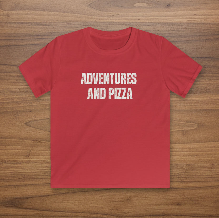 Adventures and Pizza Kids Softstyle T-Shirt