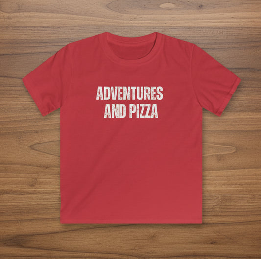 Adventures and Pizza Kids Softstyle T-Shirt