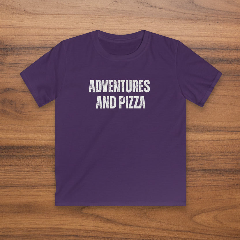 Adventures and Pizza Kids Softstyle T-Shirt