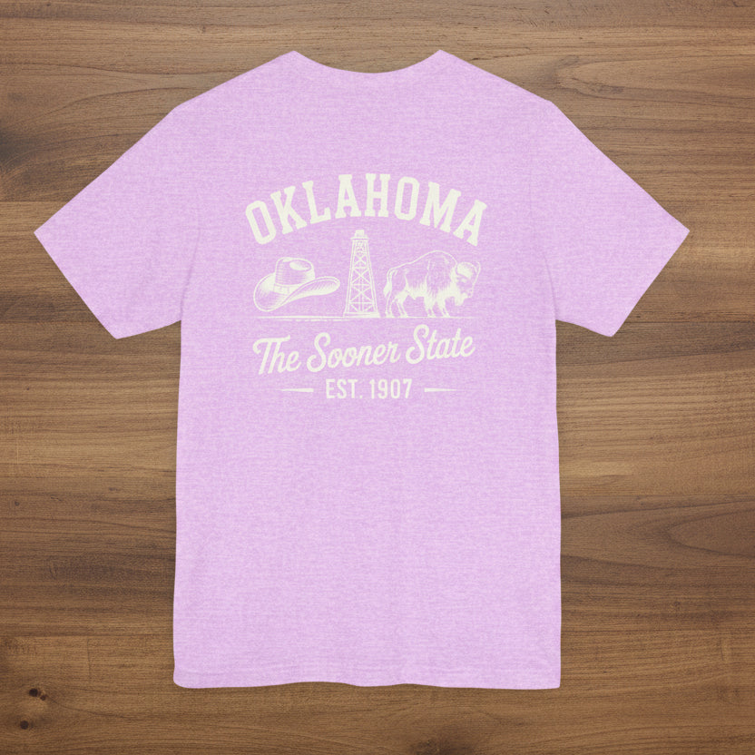 Oklahoma 'The Sooner State' Front & Back Graphic Tee