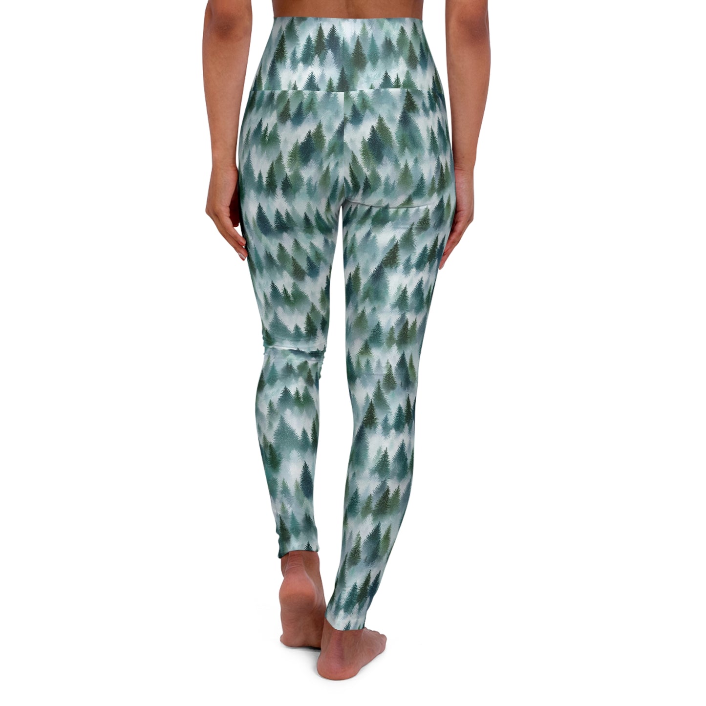 Forest Leggings — Green Pine Tree All-Over Print