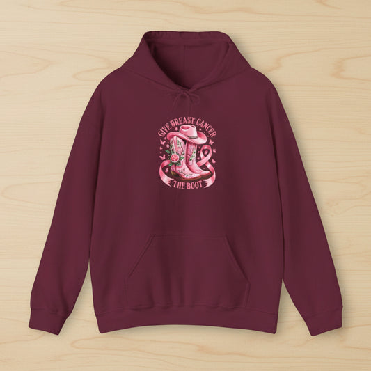 Give Cancer the Boot Adult Hoodie