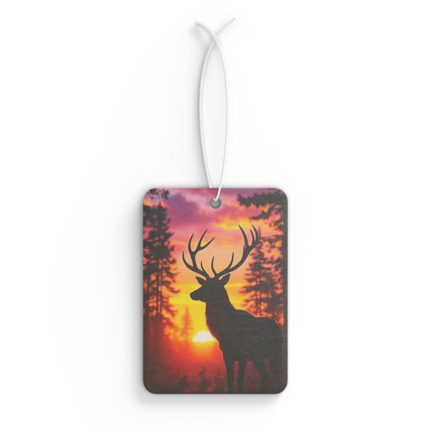 Deer Sunset Car Air Freshener — Woodland Scented Hanging Ornament