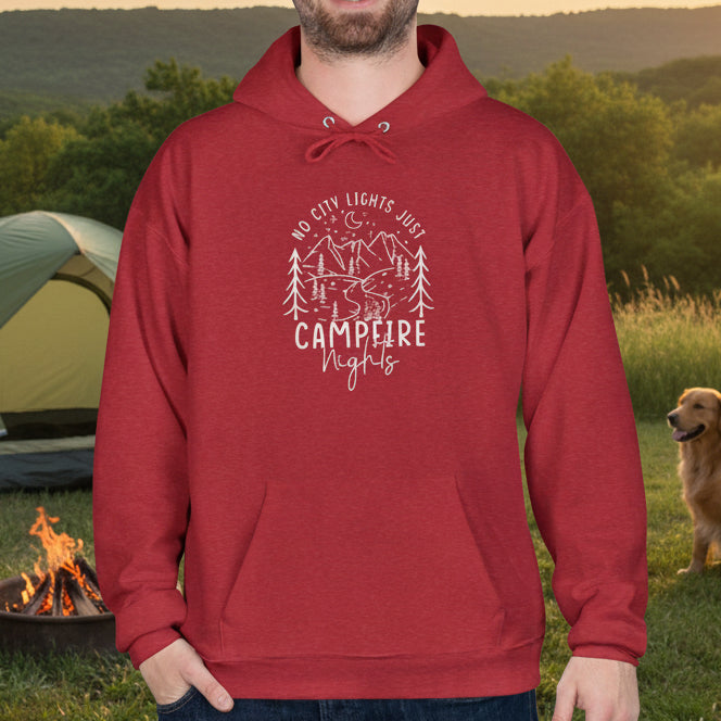 No City Lights Just Campfire Nights Hoodie
