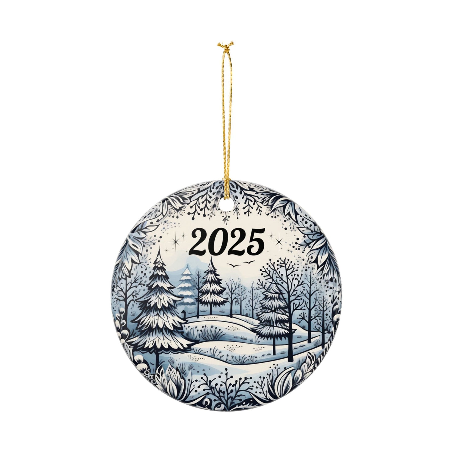 2025 Winter Woodland Ceramic Christmas Ornament