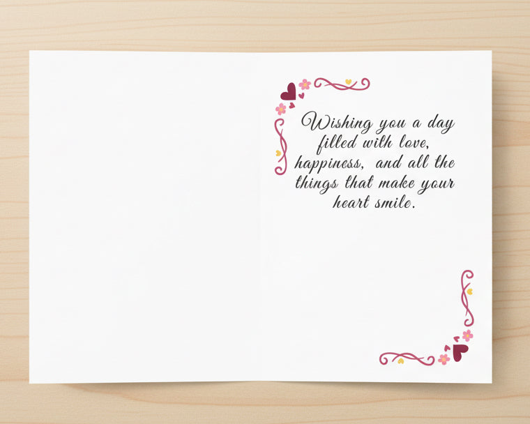 Happy Valentine's Day Greeting Card – Pack of 1 or 10