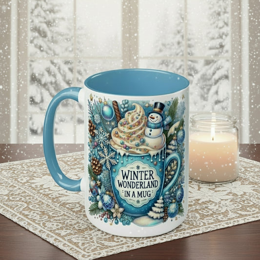 Winter Wonderland in a Mug Blue Cup