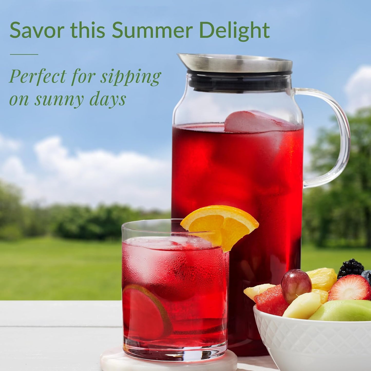 The Republic of Tea Cold Brew Hibiscus Tangerine Yuzu Herbal Iced Tea, 6 Ct | Caffeine Free, Cold Brew Hibiscus with Tangerine and Yuzu Citrus, No Boiling Water Needed