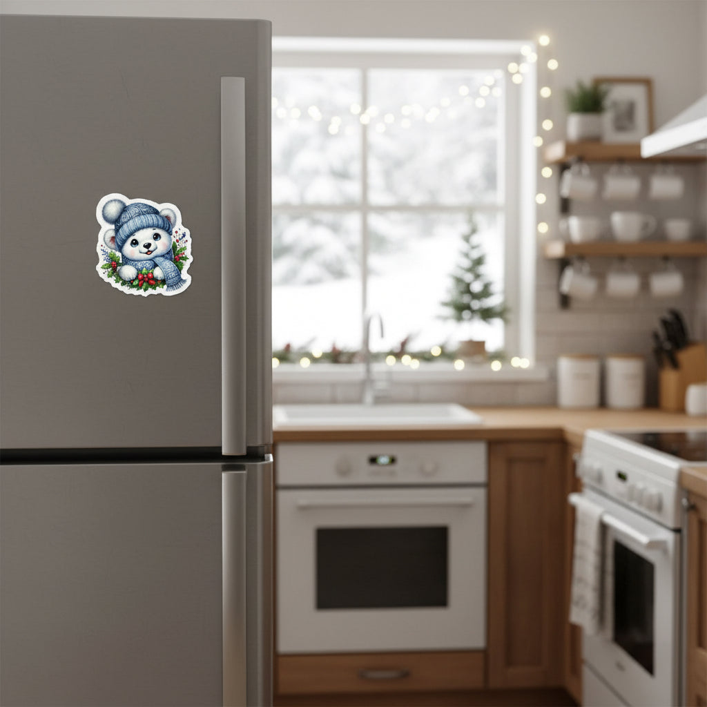Winter Bear Fridge Magnet