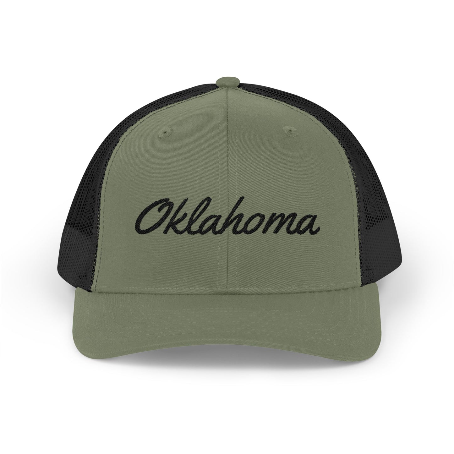 Oklahoma Black Embroidered Mesh Back Baseball Cap